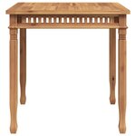 vidaXL Table à dîner de jardin 80x80x80 cm Bois de teck solide