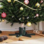 vidaXL Pied de Sapin de Noël 1.73 Vert 49 x 49 x 15 5 cm Acier