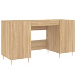 vidaXL Bureau chêne sonoma 140x50x75 cm bois d'ingénierie