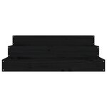 vidaXL Jardinière Noir 78x78x27 cm Bois massif de pin