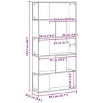 vidaXL Bibliothèque 5 niveaux chêne artisanal bois ingénierie