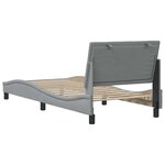 vidaXL Cadre de lit sans matelas Hanko gris clair 90x200 cm tissu