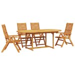vidaXL Ensemble de salle à manger pour jardin 5 Pièces Marron