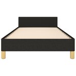 vidaXL Cadre de lit sans matelas avec tête de lit noir 90x200 cm tissu