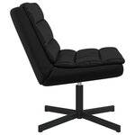 vidaXL Chaise pivotante Noir 63 x 75 x 76 cm Faux cuir