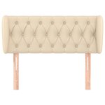 vidaXL Tête de lit avec oreilles Crème 93x23x78/88 cm Tissu