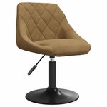 vidaXL Chaises de salle à manger pivotantes 2 Pièces Marron