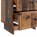 vidaXL Cabinet de chevet avec tiroir Bois ancien 43 x 34 5 x 47 5 cm