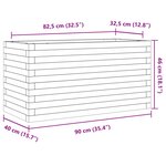 vidaXL Jardinière blanc 90x40x46 cm bois de pin massif