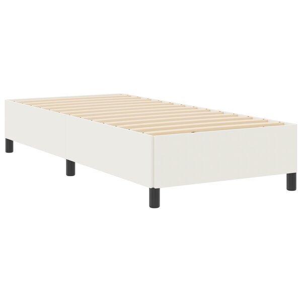 vidaXL Cadre de lit Crème 90x200 cm Tissu Côtelé