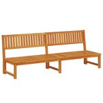 vidaXL Transat 1-personne Marron 200 x 57 x 75cm Bois d'acacia massif