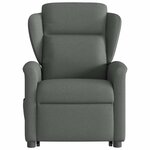 vidaXL Fauteuil inclinable de massage électrique Gris foncé Tissu