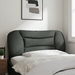vidaXL Coussin de tête de lit Hvar gris foncé 100 cm tissu