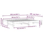 vidaXL Lit de jour et lit gigogne sans matelas cire marron 90x200 cm