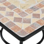 vidaXL Table de bistro mosaïque terre cuite 60x60x74 cm céramique