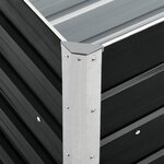 vidaXL Lit surélevé de jardin Acier galvanisé 240x40x77 cm Anthracite