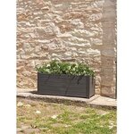 Jardinière 40 x 100 cm - Réserve d'eau et pieds réglablesT - Vert fôret