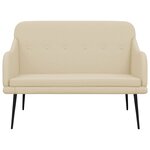 vidaXL Banc Crème 110x76x80 cm Tissu