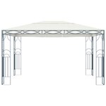 vidaXL Tonnelle avec guirlande lumineuse à LED 400x300 cm Crème