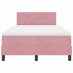 vidaXL Lit à ressorts avec matelas Rose 120 x 190 cm Velours