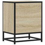 vidaXL Tables de chevet 2 Pièces chêne sonoma bois d'ingénierie et métal