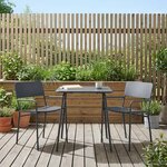 vidaXL Chaises de jardin 2 Pièces Anthracite 51 x 55 x 81 cm Acier