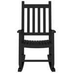vidaXL Chaise à bascule enfants noir bois de peuplier massif