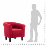 vidaXL Fauteuil Rouge bordeaux Tissu