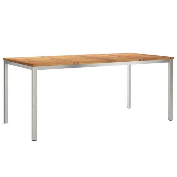 vidaXL Tabledesalleàmangerd'extérieur Marron 200x90x75cm Teck massif