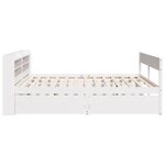 vidaXL Cadre de lit sans matelas blanc 140x190 cm bois de pin massif