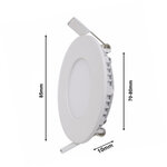 Spot led encastrable rond blanc 3w (pack de 10) - blanc froid 6000k - 8000k - silamp