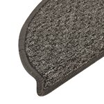 vidaXL Tapis de marches d'escalier 15 Pièces Anthracite 56x17x3 cm