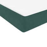 vidaXL Sommier à lattes de lit et matelas vert foncé 180x220cm velours