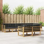 vidaXL Ensemble de canapés d'extérieur 6 Pièces Blanc et anthracite