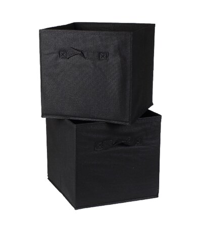 Cube de rangement intissé 28x28cm - lot de 2