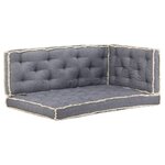 vidaXL Ensemble de coussins de canapé palette 3 Pièces Bleu