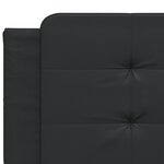 vidaXL Lit avec matelas noir 160x200 cm similicuir