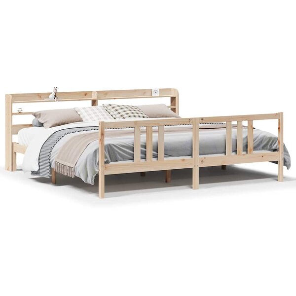 vidaXL Cadre de lit avec tête de lit sans matelas 200x200 cm