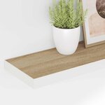 vidaXL Étagère flottante murale Chêne et blanc 90x23 5x3 8 cm MDF