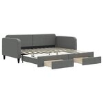 vidaXL Lit de jour avec gigogne et tiroirs sans matelas 100x200 cm