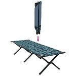 vidaXL Lit de camping pliant 2 Pièces Motif de feuille Tissu Oxford