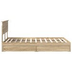 vidaXL Lit de Rangement Chêne Sonoma 135 x 190 cm Bois d'ingénierie