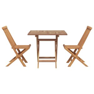 vidaXL Ensemble de salle à manger pour jardin 3 Pièces Marron