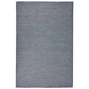 vidaXL Tapis à tissage plat d'extérieur 120x170 cm Bleu