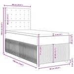 vidaXL Sommier à lattes de lit avec matelas Noir 90x190 cm Tissu