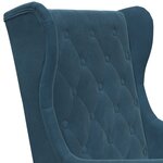 vidaXL Fauteuil Bleu Velours