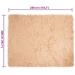 vidaXL Tapis en Peau de Mouton Synthétique Beige 200 x 280 cm