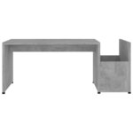 vidaXL Table basse Gris béton 90x45x35 cm bois d’ingénierie