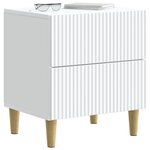 vidaXL Cabinet de chevet Blanc 43 x 34 5 x 48 cm Bois d'ingénierie