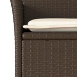 vidaXL Ensemble à manger de jardin et coussins 5Pièces marron rotin verre